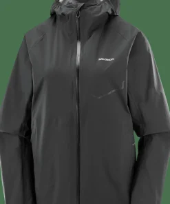 New Salomon Women's Bonatti Waterproof Jackets Deep Black Deep Black/