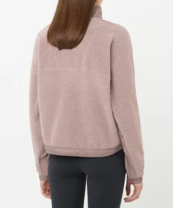 Discount Salomon Women's Chroma Fleece Crop Half Zip Etherea / Iron