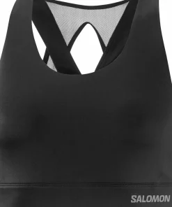 Clearance Salomon Women's Cross Run Sports Bra Deep Black DEEP BLACK/