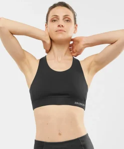 Clearance Salomon Women's Cross Run Sports Bra Deep Black DEEP BLACK/