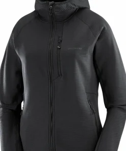 Discount Salomon Women's Essential Lightwarm Hoodie Deep Black Deep Black/
