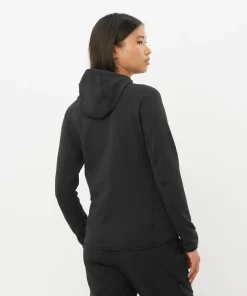 Discount Salomon Women's Essential Lightwarm Hoodie Deep Black Deep Black/