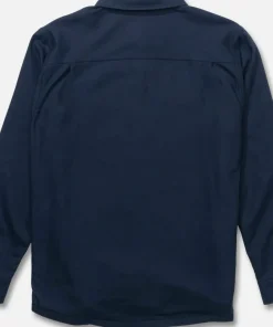 Best Salty Crew Men's Fathom Ls Tech Shacket Midnight Navy
