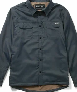 Best Salty Crew Men's Fathom Ls Tech Shacket Midnight Navy