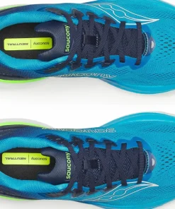 Best Saucony Men's Ride 19 Cobalt/Slime