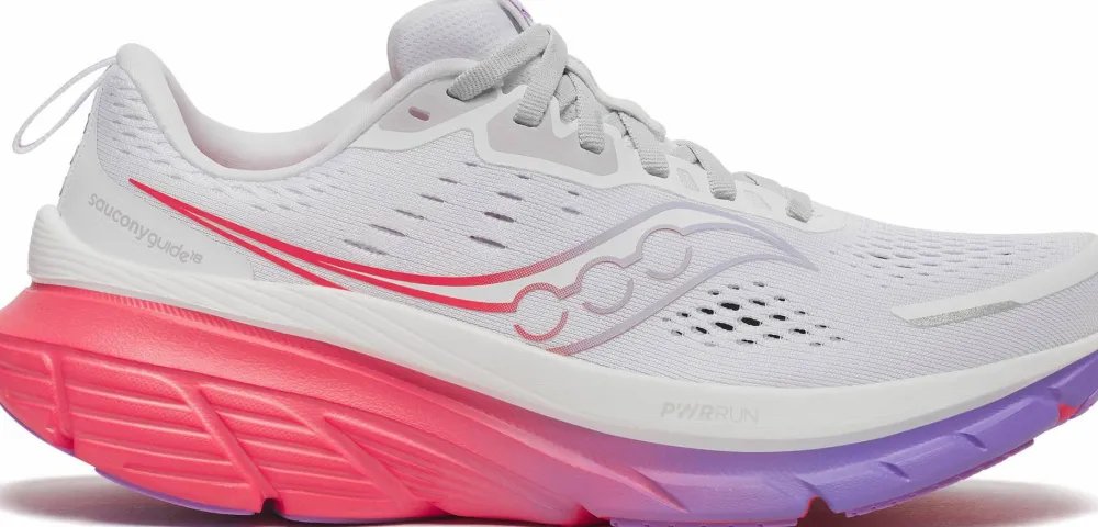 Sale Saucony Women's Guide 18 White/Crocus