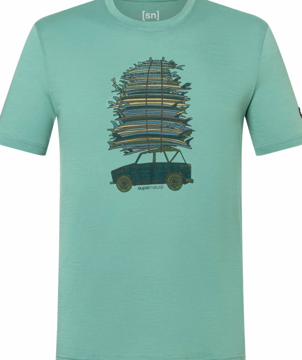 Discount super.natural Men's Surf Trip Tee Lagoon Green/various
