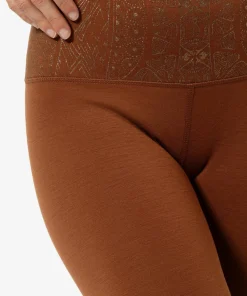 New super.natural Women's Arabesque Tights Horn Brown/Copper