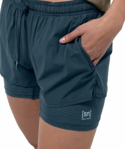 Clearance super.natural Women's Double Layer Shorts Blueberry