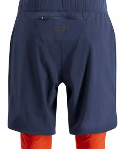New Swix Men's Pace Hybrid Shorts Dark Navy/Lava Dark Navy / Lava