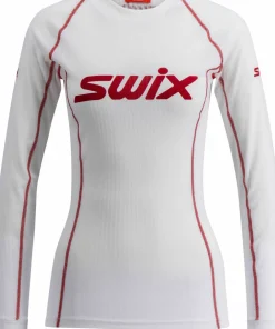 Sale Swix Women's RaceX Classic Long Sleeve Bright White/ Red Bright White/Swix Red