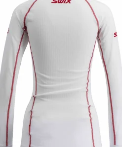 Sale Swix Women's RaceX Classic Long Sleeve Bright White/ Red Bright White/Swix Red