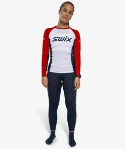 New Swix Women's RaceX Classic Long Sleeve Red/Bright White Swix Red/Bright White