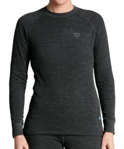 Online Termo Women's Wool Round Neck Ls Grey Melange