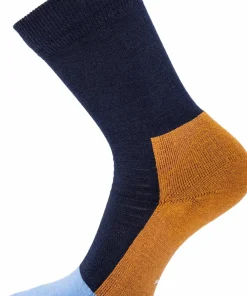 New Ulvang Hero Warm Crew Sock Navy Blue/ Cathay Spice / Provence Blue