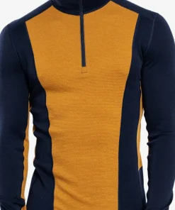 Online Ulvang Men's Peak Map Half Zip Baselayer Navy Blue/Cathay Spice