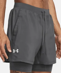 Clearance Under Armour Men's UA Launch 5'' 2-In-1 Short Gray