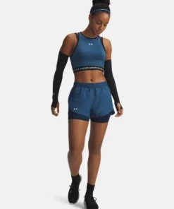 New Under Armour Women's Ua Fly By 2in1 Short Wham Blue