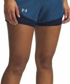 New Under Armour Women's Ua Fly By 2in1 Short Wham Blue