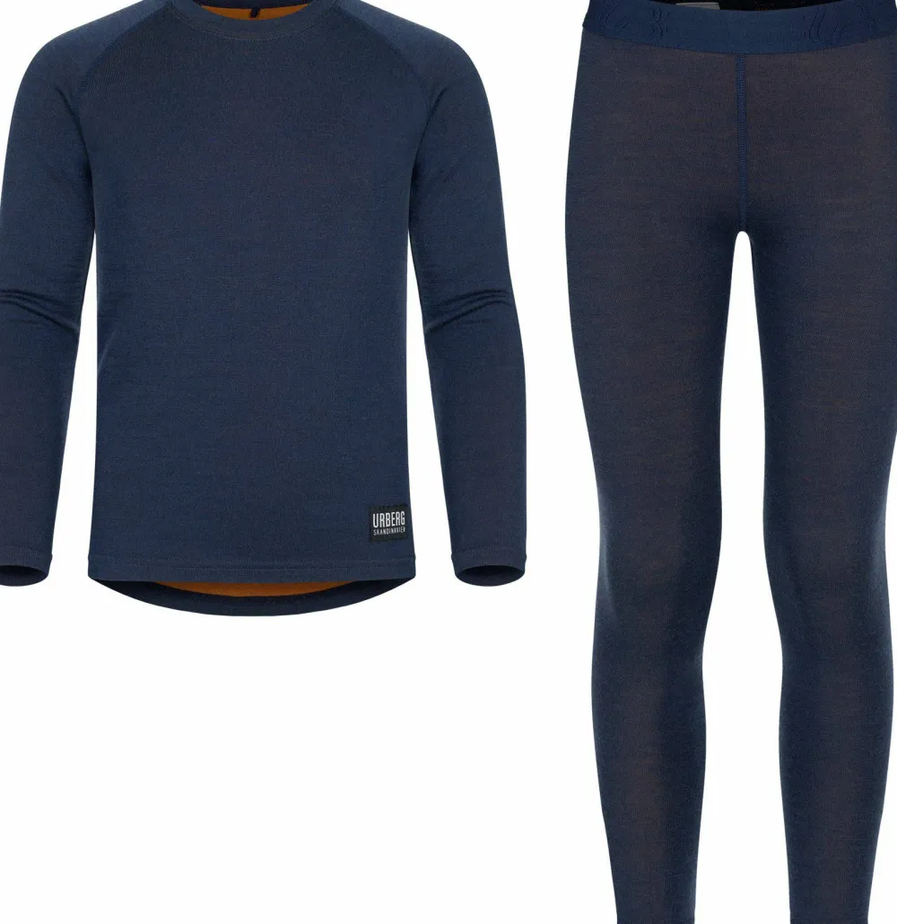 New Urberg Juniors' Selje Merino-Bamboo Set Dark Navy Black iris