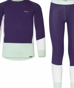 Best Urberg Juniors' Tree Base Layer Set Grape/Cloudy Dancer/Celadon