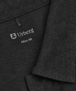 Hot Urberg Men's Hemp Polo Tee Black Beauty