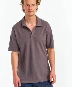 Hot Urberg Men's Hemp Polo Tee Black Beauty