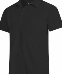 Hot Urberg Men's Hemp Polo Tee Black Beauty