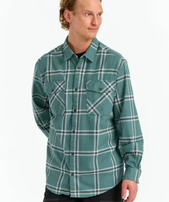 Urberg Men's Two Pocket Flanell Shirt Silver Pine/ Blue Nights