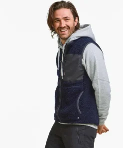 Hot Varg Men's ön Wool Vest Navy Blue