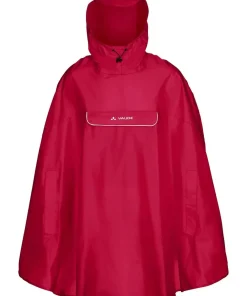 New VAUDE Unisex Valdipino Rain Poncho Red Uni