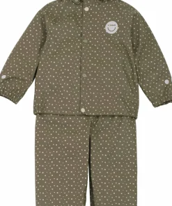 New Viking Footwear Kids' Jolly Print Rainset Olive