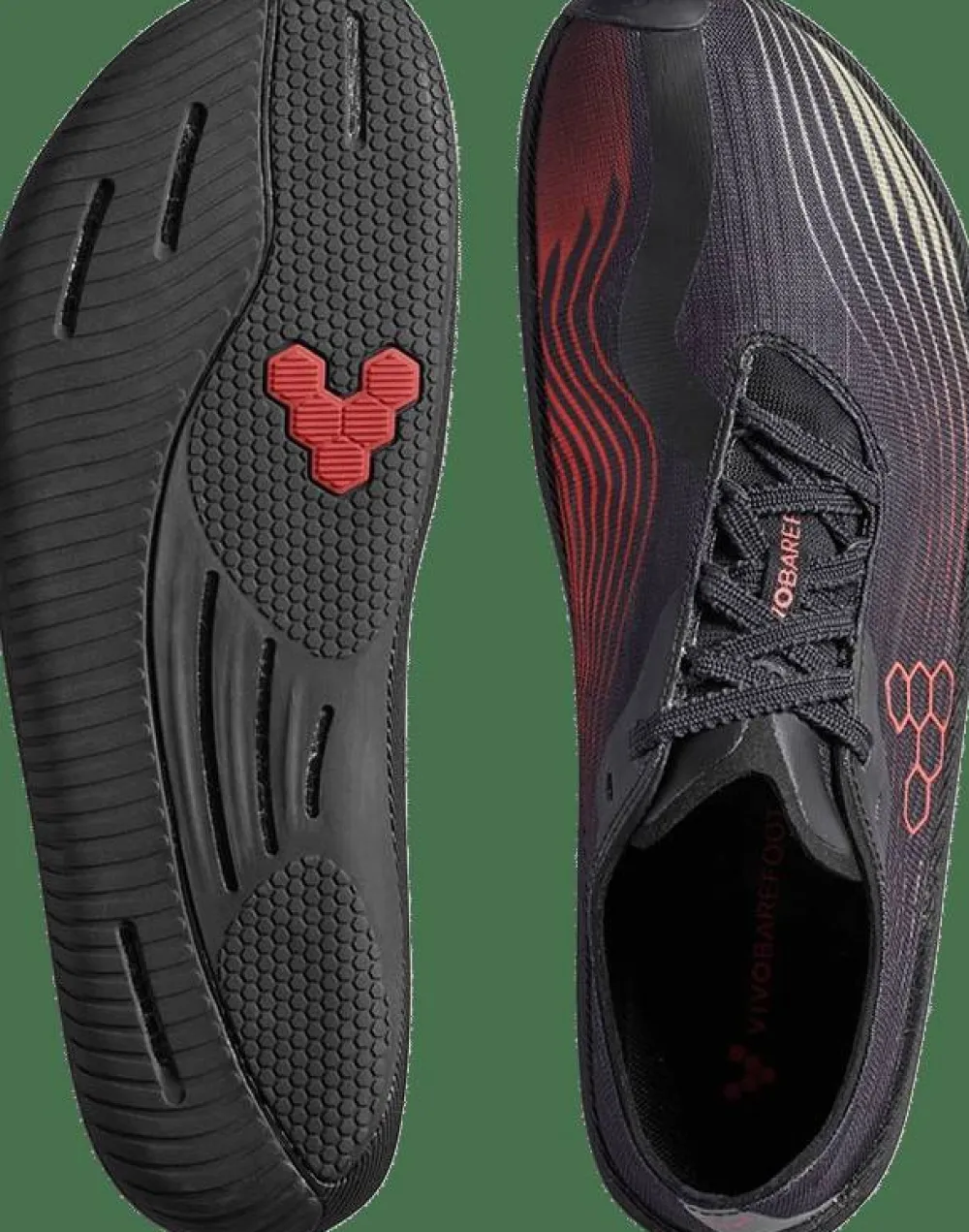 Discount Vivobarefoot Women's Primus Flow Obsidian/Cherry Tomato