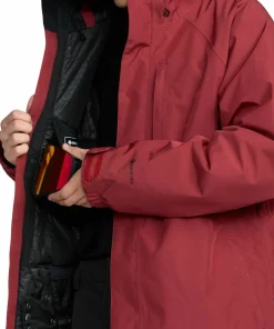 Outlet Volcom Men's Dua GORE-TEX Jacket Burnt Red