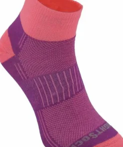 Hot Wrightsock Coolmesh II Quater Anti Blister System Plum/Pink