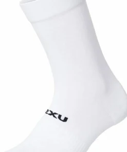 Discount 2XU Crew Socks 3 Pack White/Black