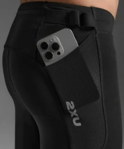 Sale 2XU Men's Aero Mesh Compression Tights Black/Silver Reflective