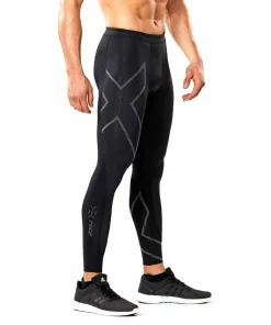 Discount 2XU Men's MCS Run Compression Tights Black/Black Reflective