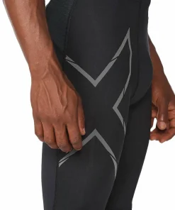 Clearance 2XU Men's MCS Run Compression Shorts Black/Black Reflective