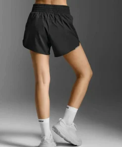 Discount 2XU Women's Aero Hi-Rise 4 Inch Shorts Black/silver Reflective