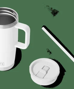 New Yeti Rambler 591 ml Travel Straw Mug White